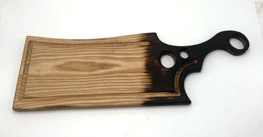 Artisan Chard 3 hole Charcuterie Board & Serving board 23" x 8"