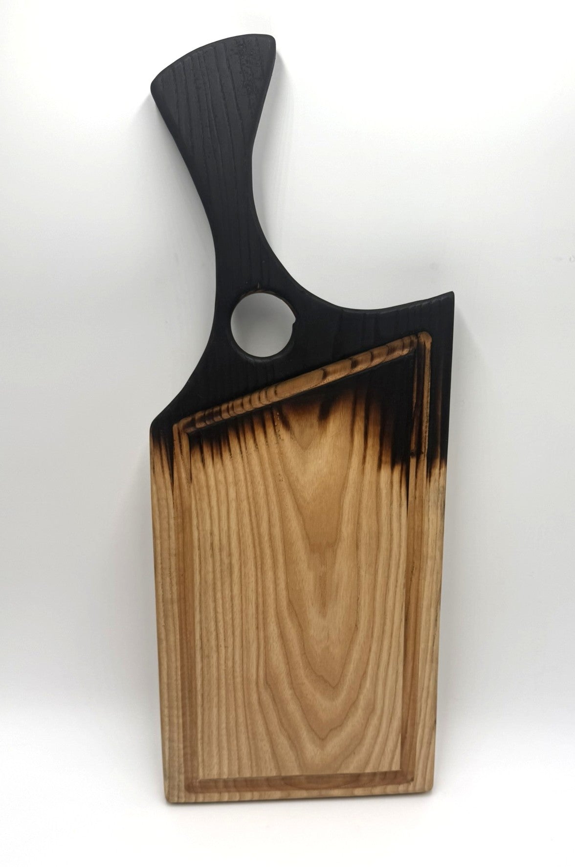 Artisan torched Charcuterie Board & Serving board 23" x 9"