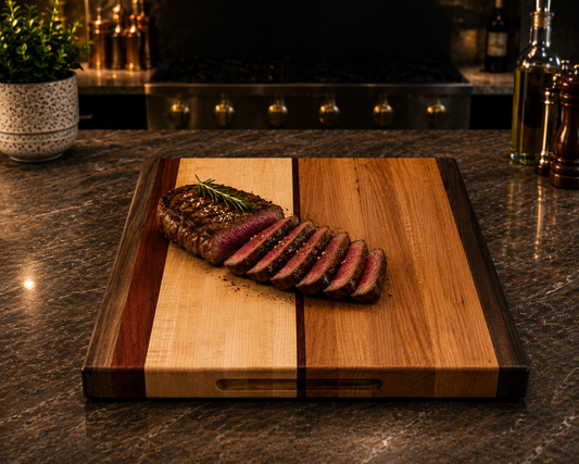 The Arnold Palmer – Edge Grain Cutting Board | Walnut, Maple, Cherry & Padauk