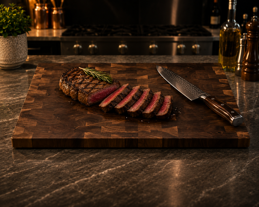 Premium Walnut End Grain Cutting Board – Handcrafted & Durable
