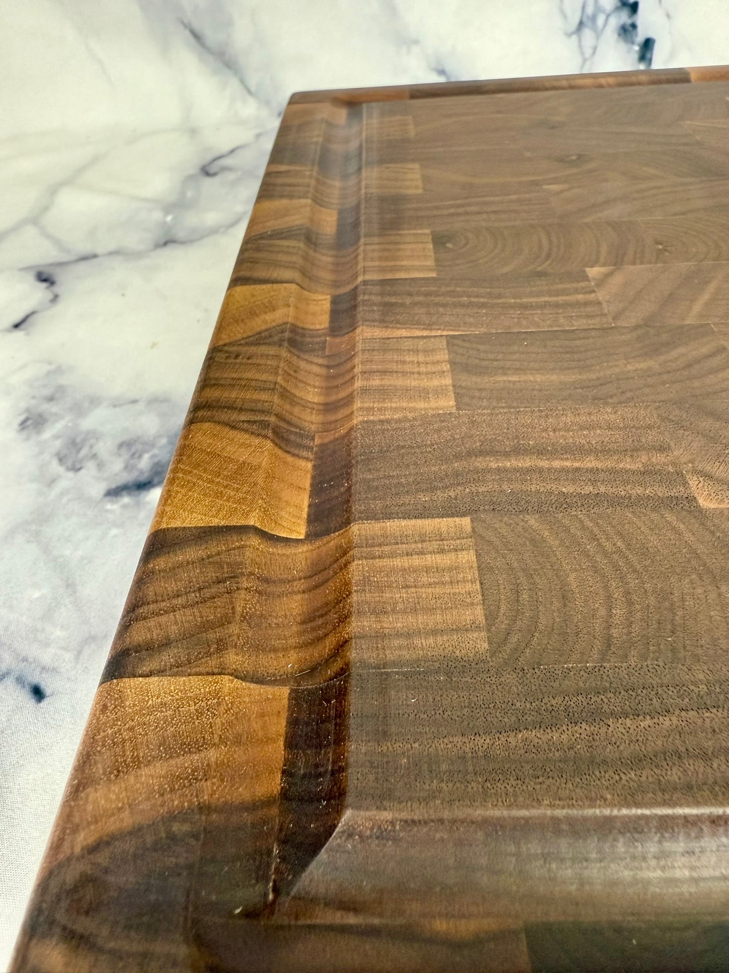 Premium Walnut End Grain Cutting Board – Handcrafted & Durable