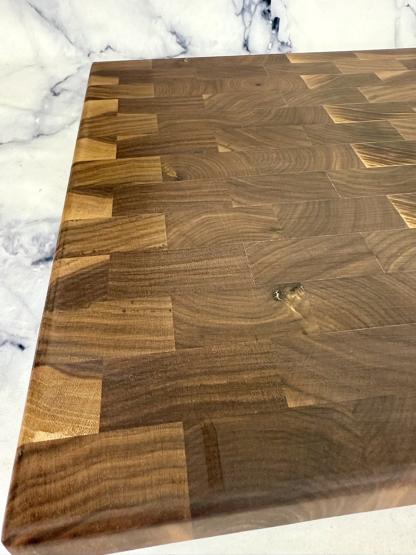 Premium Walnut End Grain Cutting Board – Handcrafted & Durable