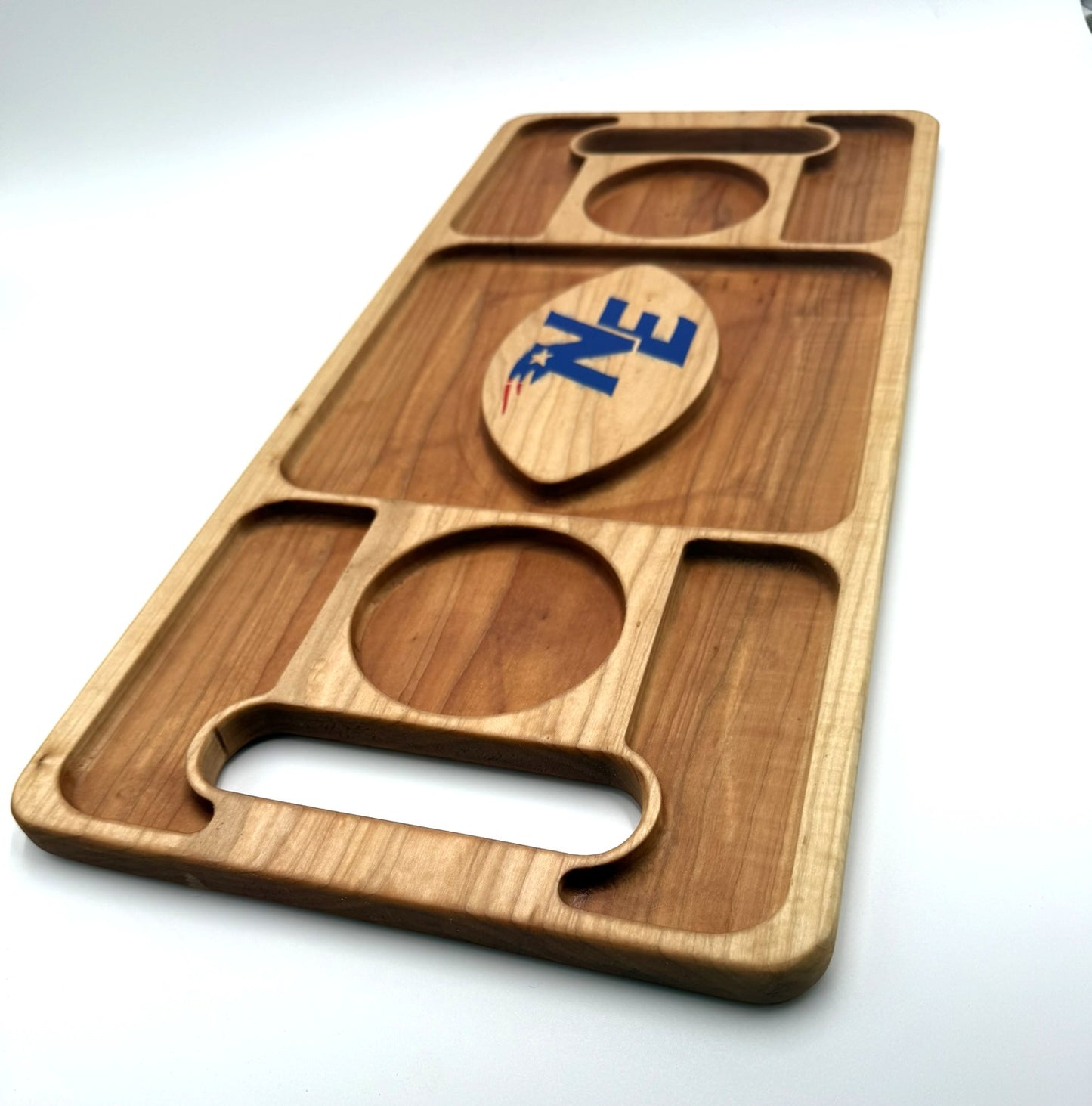 New England Patriots Maple Charcuterie board 23" W x 11" H