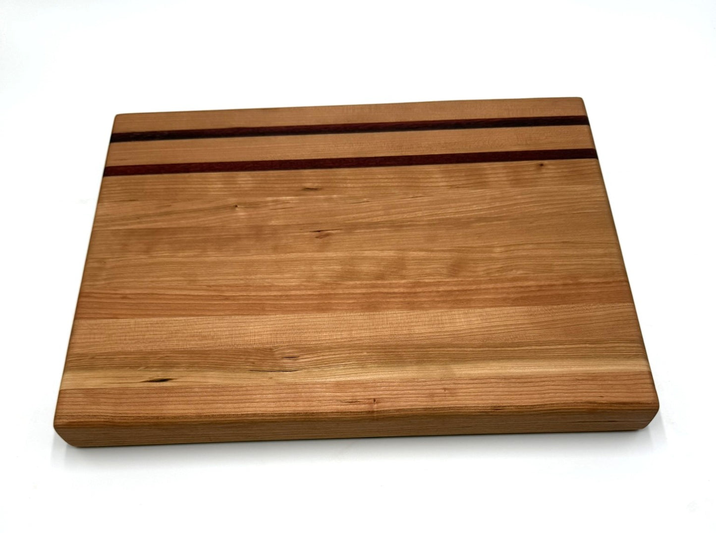 Cherry Edge Grain Cutting board with Padauk stripes