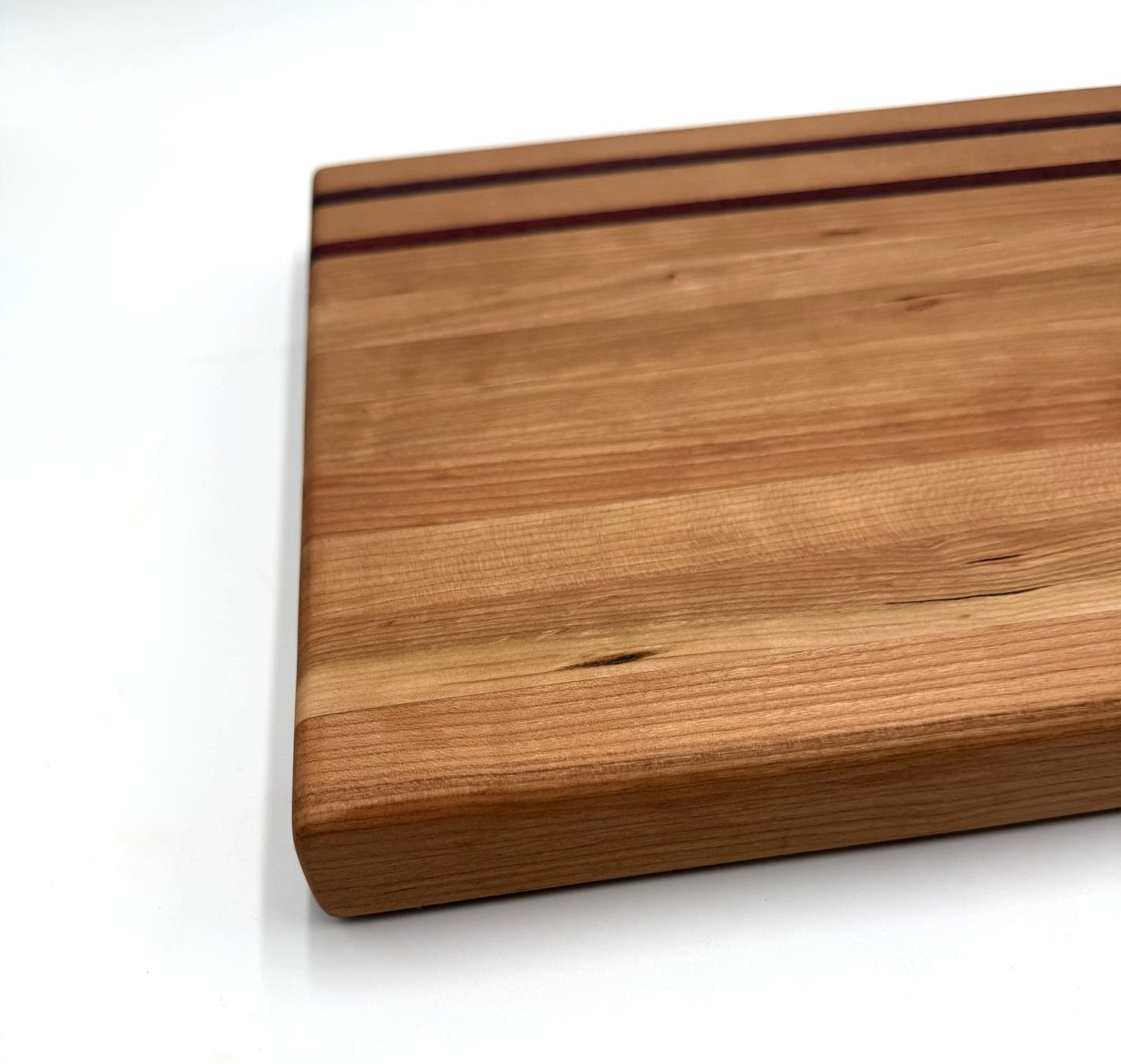 Cherry Edge Grain Cutting board with Padauk stripes