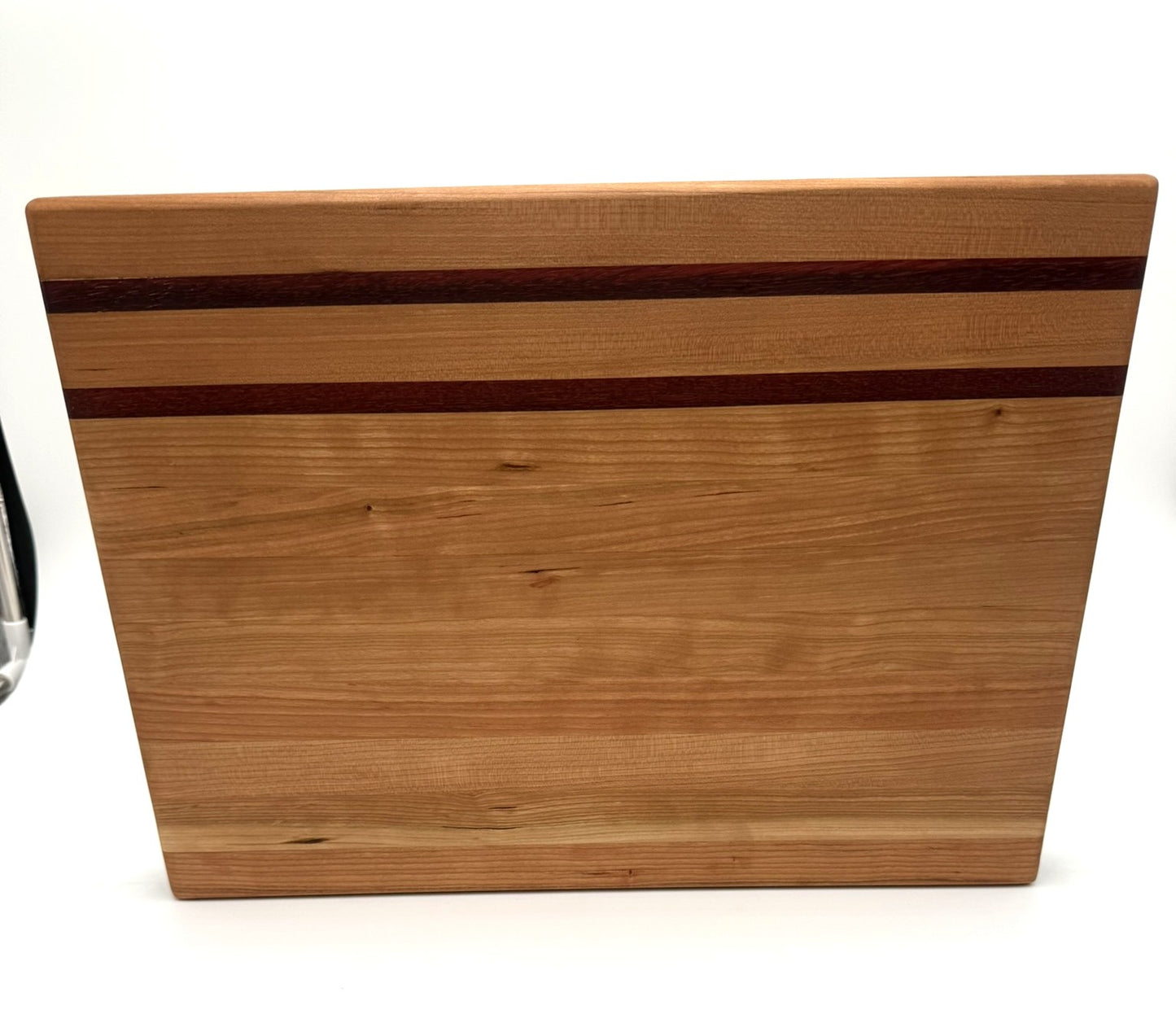 Cherry Edge Grain Cutting board with Padauk stripes
