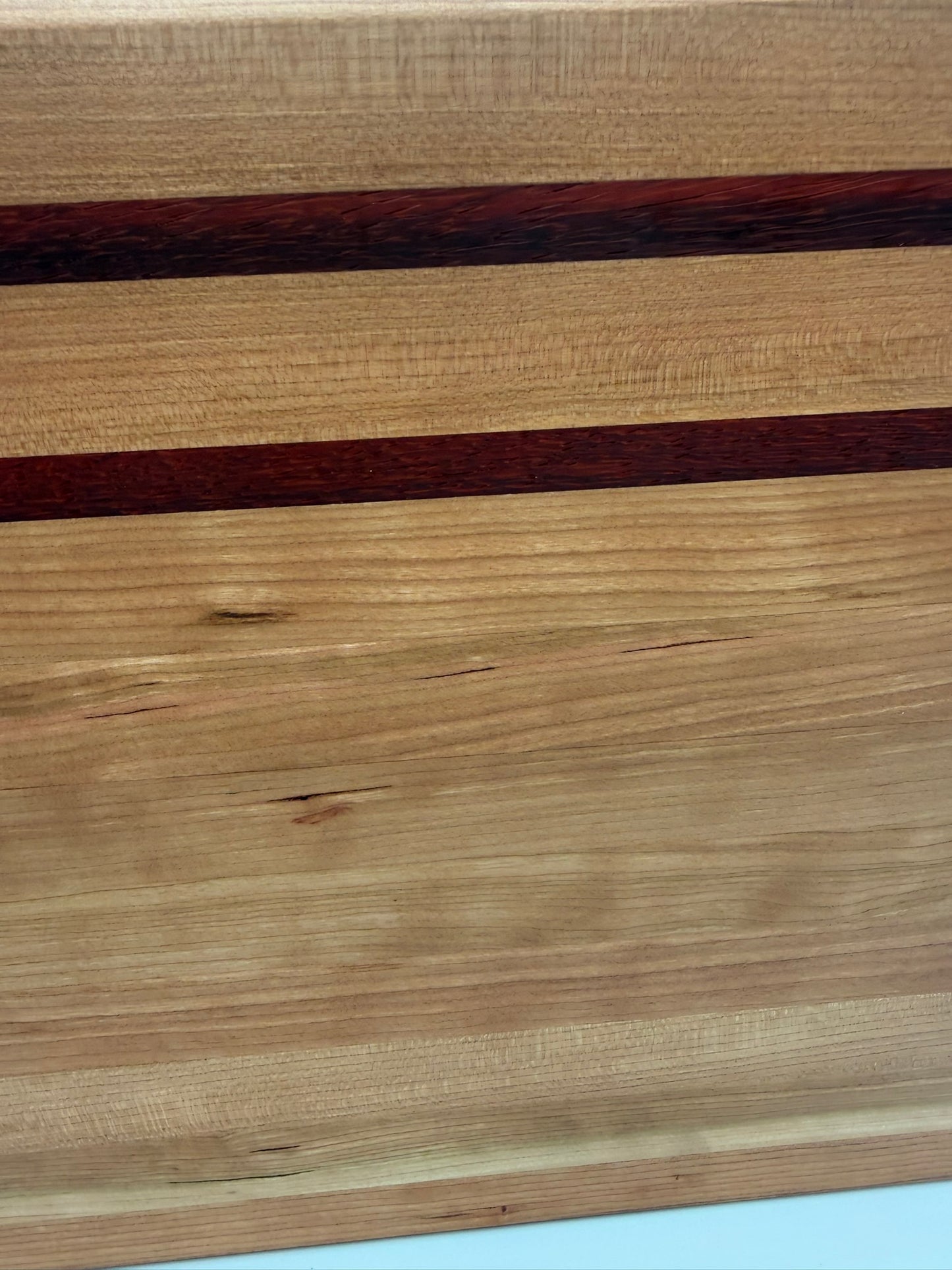 Cherry with Padauk stripes cutting board
