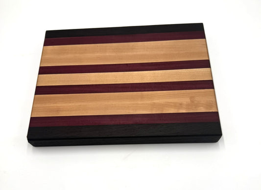 Wenge, Purpleheart & Maple Artisan Cutting board