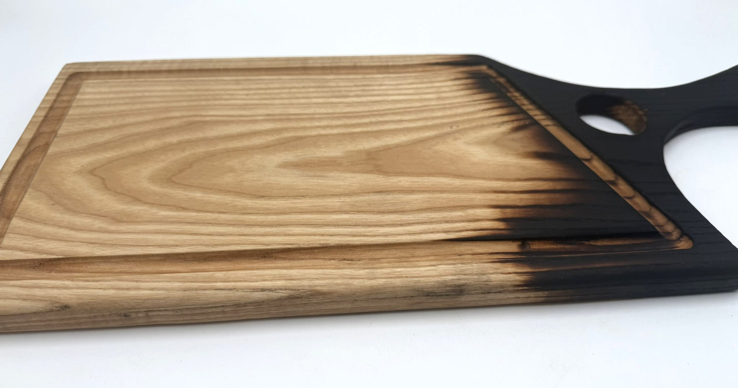Artisan torched Charcuterie Board & Serving  board 23" x 9"