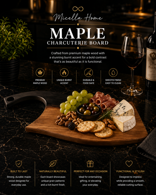 Knife Shaped Charcuterie board with Chard handle